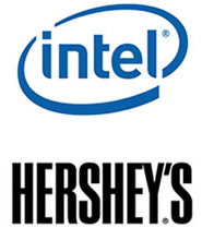 logo de Intel y HERSHEY'S